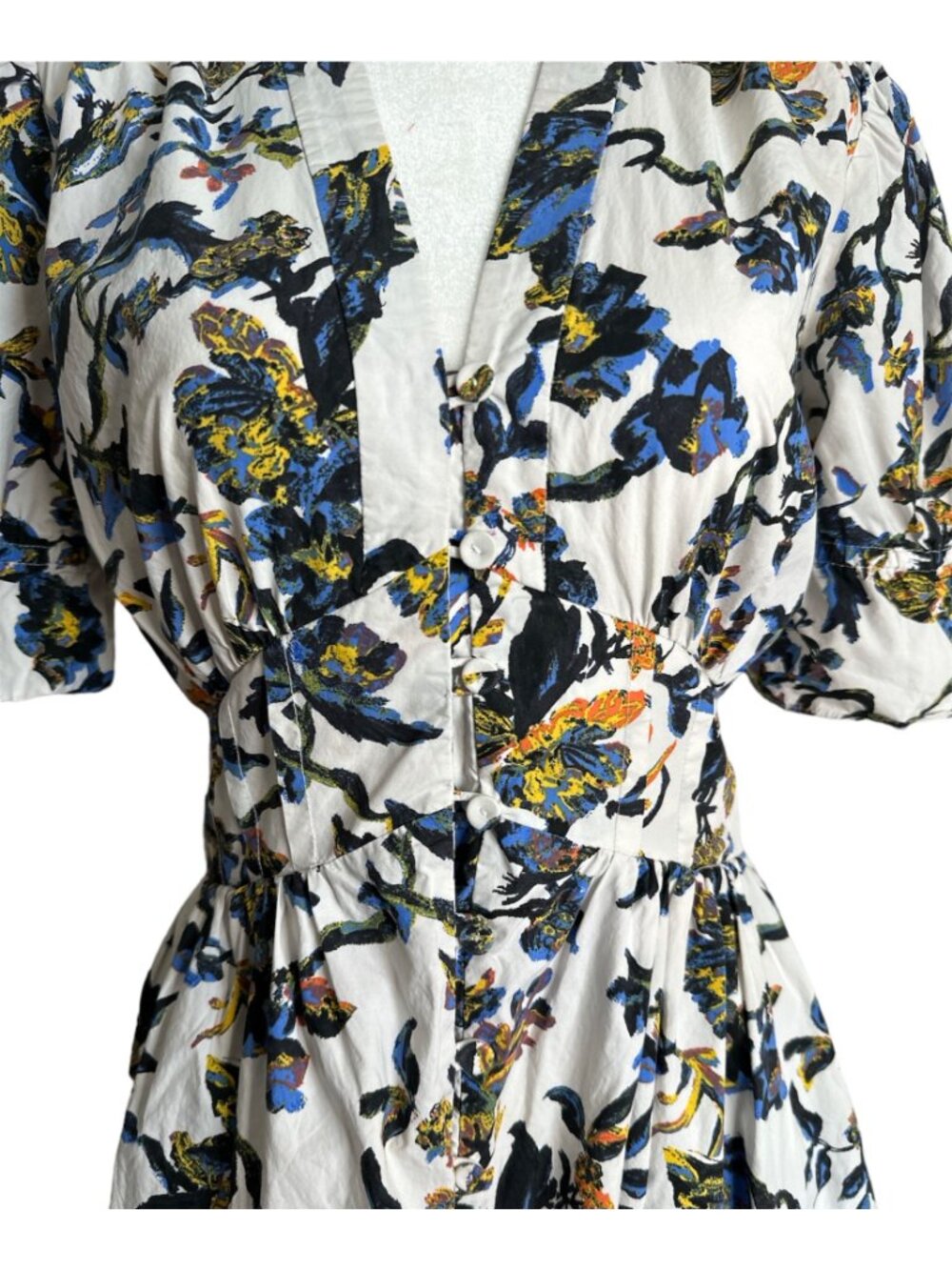 Diane von Furstenberg Floral Erica Dress in Fauna Toile Womens Aline fit and - Picture 8 of 16